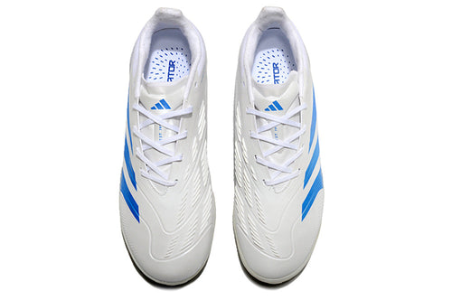 Chuteira Society Adidas Predator Elite TF Branca e Azul 