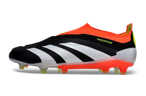Chuteira Campo Adidas Predator LL Elite FG Preta, Laranja e Branco 