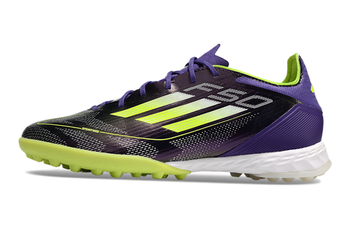 Chuteira Society Adidas F50 TF Roxa e Verde 