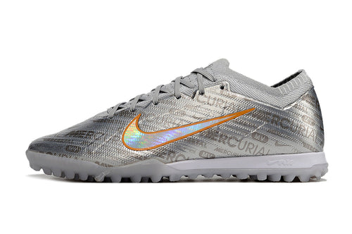 Chuteira Society Nike Air Zoom Mercurial Vapor 15 Elite TF Prata 