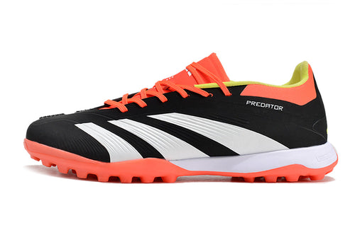 Chuteira Society Adidas Predator Elite TF Preta, Laranja e Branco 