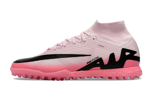 Chuteira Society Nike Air Zoom Mercurial Superfly 9 Elite TF Rosa e Preto 