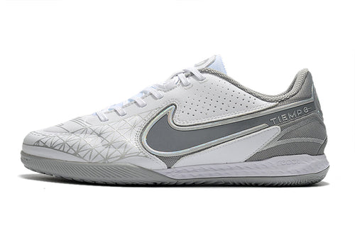 Chuteira Futsal Nike Tiempo Legend 9 Elite Branca e Cinza 