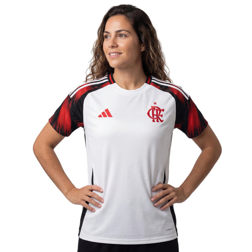 Camisa Flamengo Feminina Away 25/26 - Branca