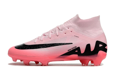 Chuteira Campo Nike Air Zoom Mercurial Vapor 15 Elite FG Rosa e Preto 