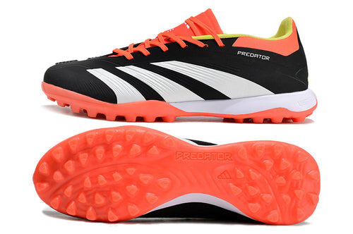 Chuteira Society Adidas Predator Elite TF Preta, Laranja e Branco 