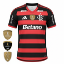 Camisa Flamengo Home 25/26 - Preta e Vermelha C/ Patrocínio