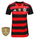 Camisa Flamengo Feminina Home 25/26 - Preta e Vermelha
