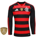 Camisa Flamengo Home 25/26 Manga Longa - Preto e Vermelho