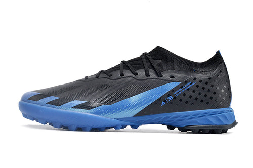 Chuteira Society Adidas X Crazyfast.1 TF Preta e Azul 