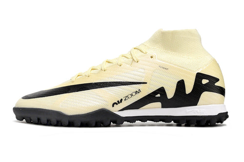 Chuteira Society Nike Air Zoom Mercurial Superfly 9 Elite TF Bege e Preta 