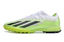 Chuteira Society Adidas X Crazyfast.1 TF Branca e Verde "Crazyrush Pack"