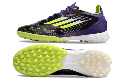 Chuteira Society Adidas F50 TF Roxa e Verde 