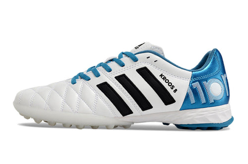 Chuteira Society Adidas AdiPure 11 Pro TF Branca e Azul 