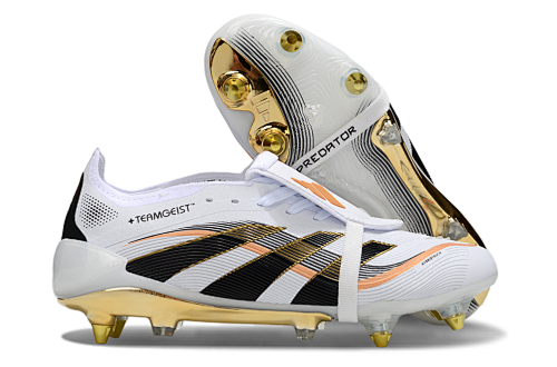 Chuteira Campo PREDATOR ACCURACY+ 25 SG BOOTS (Branco, preto e dourado)