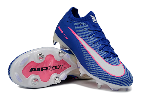 Chuteira Campo Nike Air Zoom Mercurial Vapor 16 Elite SG (Rosa e azul)