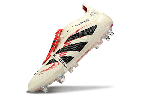Chuteira Campo PREDATOR ACCURACY+ 25 SG BOOTS (Branco, vermelho e preto)