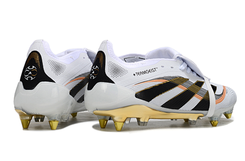 Chuteira Campo PREDATOR ACCURACY+ 25 SG BOOTS (Branco, preto e dourado)
