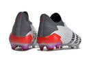 Chuteira Campo Adidas PREDATOR FREAK .1 FG (cinza, branco e vermelho)
