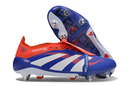 Chuteira Campo PREDATOR ACCURACY+ 25 SG BOOTS (Branco, azul e vermelho)
