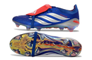 Chuteira Campo Adidas Predator Accuracy (azul, branco e vermelho)
