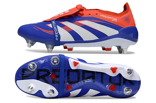 Chuteira Campo PREDATOR ACCURACY+ 25 SG BOOTS (Branco, azul e vermelho)