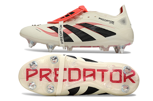 Chuteira Campo PREDATOR ACCURACY+ 25 SG BOOTS (Branco, vermelho e preto)