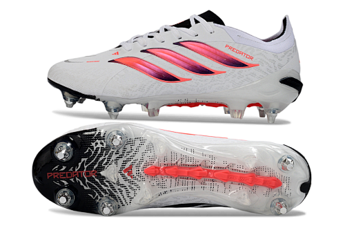 Chuteira Campo PREDATOR ACCURACY+  26 SG BOOTS (Preto, branco e rosa)