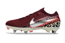 Chuteira Campo Nike Air Zoom Mercurial Vapor 16 Elite SG (Vinho, prata e branco)