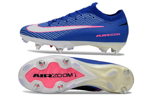Chuteira Campo Nike Air Zoom Mercurial Vapor 16 Elite SG (Rosa e azul)