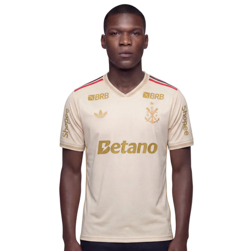 Camisa Flamengo Third 25/26 - Creme C/ Patrocínio